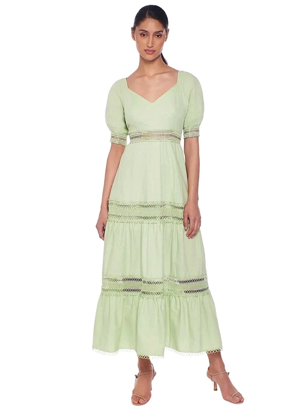 NWT PEIXOTO Green ISABELLA MIDI DRESS - size small
